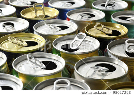 Image of recyclable garbage and empty cans 98017298