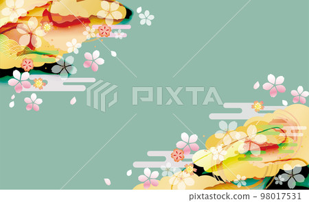 春天背景圖框 98017531