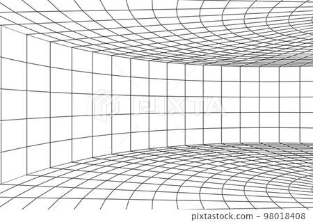 space with  perspective grid line, 3d rendering 98018408