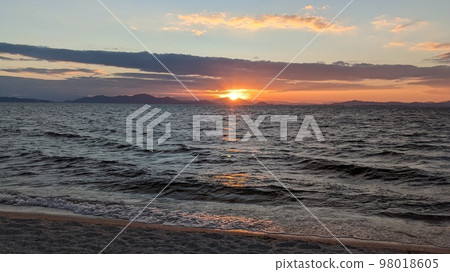 First sunrise at Lake Biwa First sunrise at Lake Biwa 98018605
