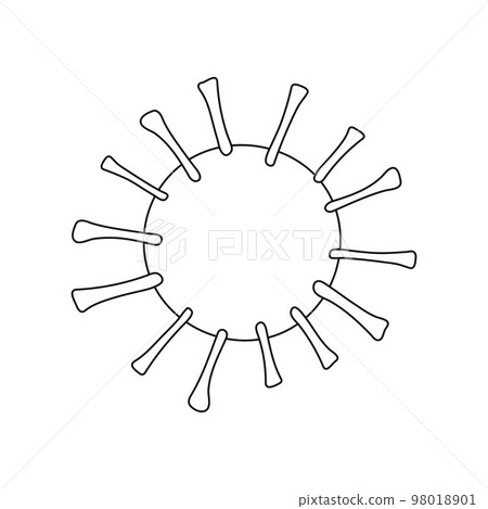 Coronavirus vector outline symbol Coronavirus vector outline symbol 98018901