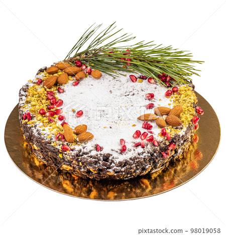 Traditional Italian Christmas panforte cake Traditional Italian Christmas panforte cake 98019058