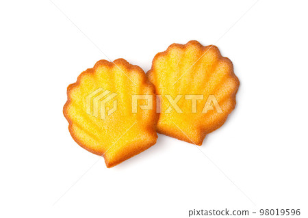 Madeleine sweets white background 98019596