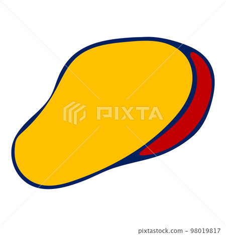 Colored Rock llustration on white background. Doodle sketch cartoon underwater worlds isolated object for panorama, print, shirt, kid, baby, swimming pool, game, app and stickers. 98019817