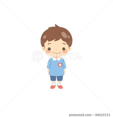 Boy wearing smog in kindergarten / nursery school 98020151