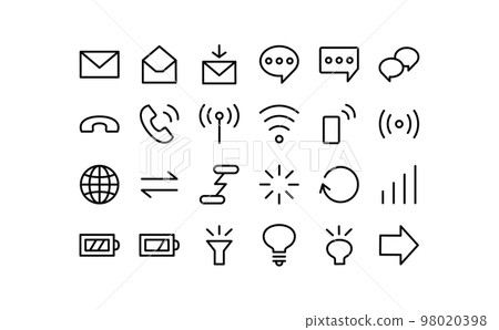 Communication equipment related icon set ①-2 Communication equipment related icon set ①-2 98020398