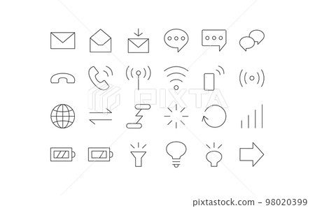 Communication equipment related icon set ①-3 Communication equipment related icon set ①-3 98020399