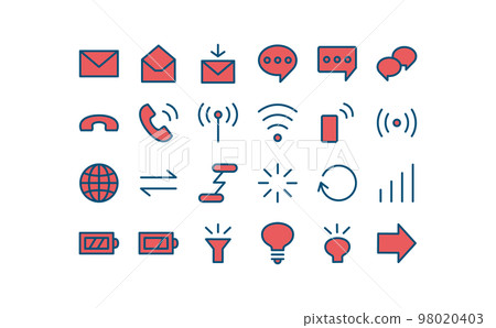 通訊設備相關圖標集①-8 98020403