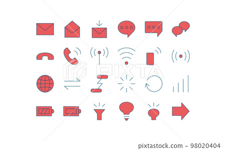通訊設備相關圖標集①-9 98020404