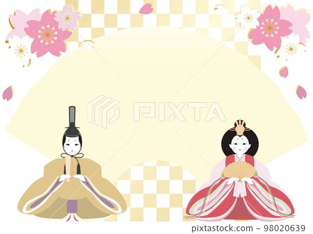 Frame Hinamatsuri Hina dolls Hina dolls March spring Japanese style background simple illustration material Frame Hinamatsuri Hina dolls Hina dolls March spring Japanese style background simple illustration material 98020639