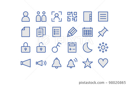Communication equipment related icon set ③-14 98020865