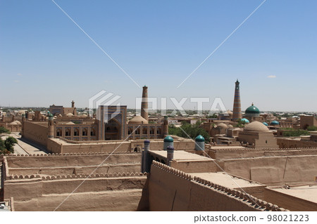 The cityscape of Khiva from the observatory World Heritage Uzbekistan 98021223