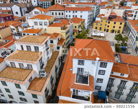 Funchal Aerial View. Funchal is the Capital and Largest City of Madeira Island, Portugal. Europe. 98021556