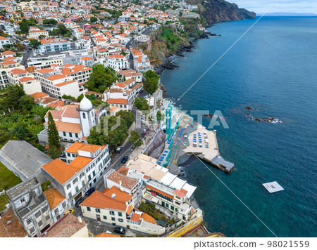 Funchal Aerial View. Funchal is the Capital and Largest City of Madeira Island, Portugal. Europe. 98021559