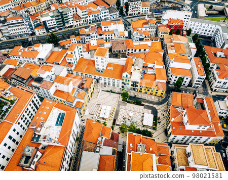 Funchal Aerial View. Funchal is the Capital and Largest City of Madeira Island, Portugal. Europe. 98021581
