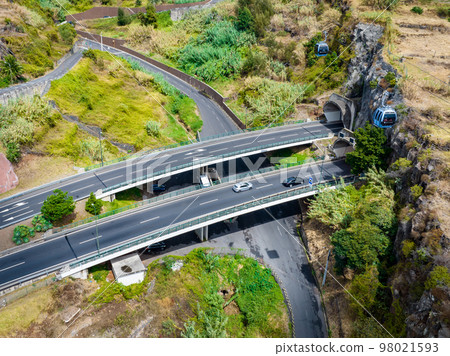 Funchal Aerial View. Funchal is the Capital and Largest City of Madeira Island, Portugal. Europe. 98021593