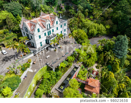 Funchal Green Gardens Aerial View. Funchal is the Capital and Largest City of Madeira Island in Portugal. Europe. 98021638