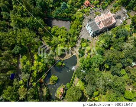 Funchal Green Gardens Aerial View. Funchal is the Capital and Largest City of Madeira Island in Portugal. Europe. 98021647