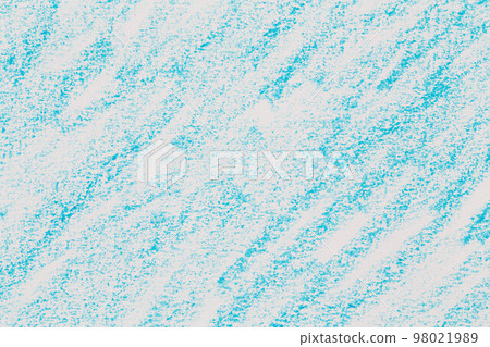 Wax crayon hand drawing blue background 98021989