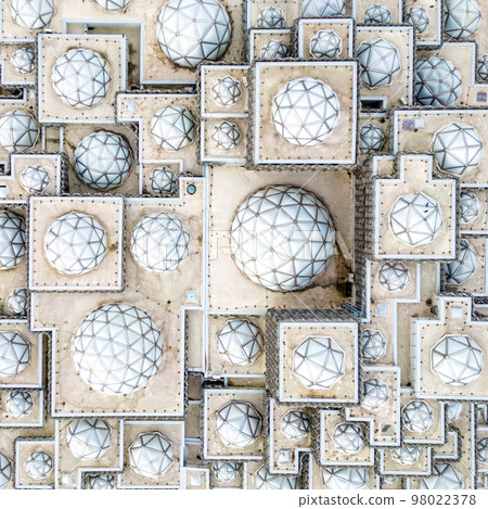 National Public Library in Pristina. Pristina City Aerial View, Capital of Kosovo. Balkans. Europe.  98022378