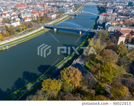 Krakow Aerial View. Old Town. Krakow is a the capital of the Lesser Poland Voivodeship. Poland. Europe. Krakow Aerial View. Old Town. Krakow is a the capital of the Lesser Poland Voivodeship. Poland. Europe. 98022813
