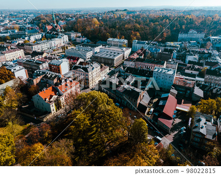 Krakow Aerial View. Old Town. Krakow is a the capital of the Lesser Poland Voivodeship. Poland. Europe.  98022815