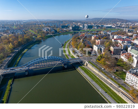 Krakow Aerial View. Old Town. Krakow is a the capital of the Lesser Poland Voivodeship. Poland. Europe.  98022819