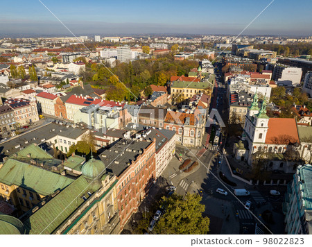 Krakow Aerial View. Old Town. Krakow is a the capital of the Lesser Poland Voivodeship. Poland. Europe.  98022823
