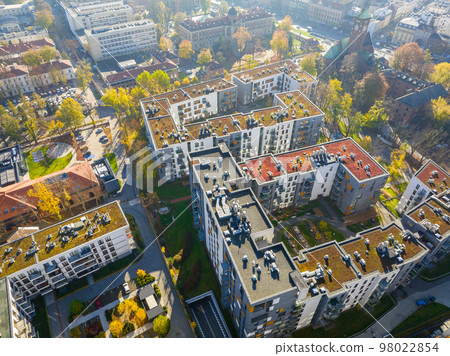 Krakow Aerial View. Residential District. Krakow is a the capital of the Lesser Poland Voivodeship. Poland. Europe.  98022854