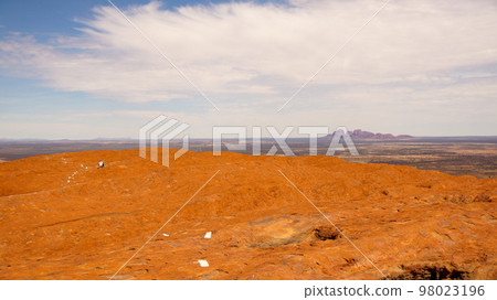 The summit of Uluru (Ayers Rock) with a spectacular view The summit of Uluru (Ayers Rock) with a spectacular view 98023196