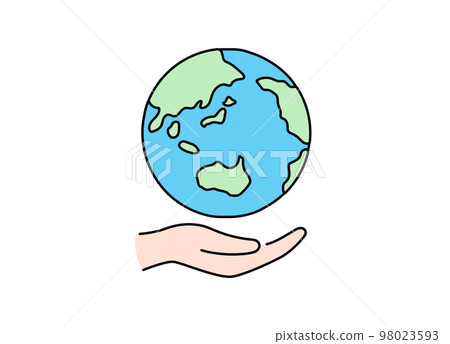 Hand and earth SDGs icon Hand and earth SDGs icon 98023593