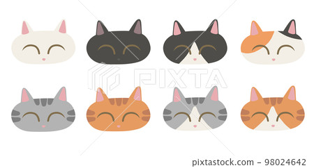 各種圖案貓臉（細眼） 98024642