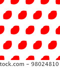 Red lips. Seamless vector pattern. Isolated illustration on a white background. Texture background. Trendy for modern designs, fashions prints, textiles, fabrics, wallpaper, wrapping, paper, banners 98024810