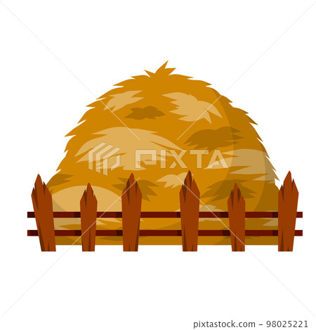 Haystack. Large sheaf of dry wheat and straw. 98025221