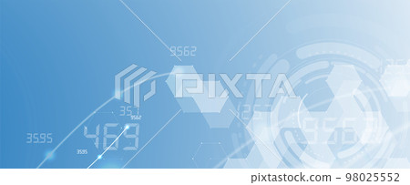 Abstract hexagon background. Technology poligonal design. Digital futuristic minimalism 98025552