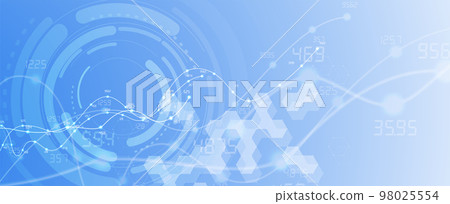 Abstract hexagon background. Technology poligonal design. Digital futuristic minimalism 98025554
