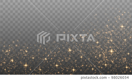 Gold Light. Vector Glitter Particles 98026034