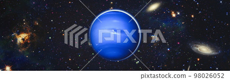 Planet and galaxy in a free space. Elements of this image furnished by NASA . Planet and galaxy in a free space. Elements of this image furnished by NASA . 98026052