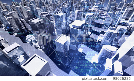 智能城市數字人工智能城市網絡技術通信 3d 圖 98026225