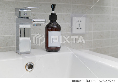 sink and faucet in white modern bathroom sink and faucet in white modern bathroom 98027978