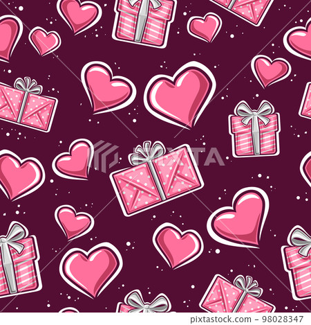 Vector Valentine's Day seamless pattern - Stock Illustration [98028347 ...