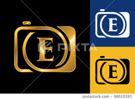 Initial E monogram letter with a camera icon. Logo for photography business, and company identity 98028393