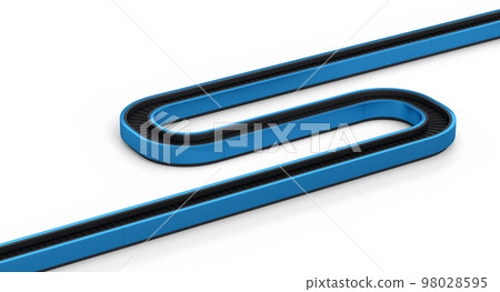 Airport luggage conveyor belt from baggage claim area on white background. Airport luggage conveyor belt from baggage claim area on white background. 98028595