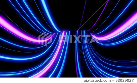 3d Neon light effect glowing trails. Colorful Light motion speed background. Motion blur long time effect. Technology 5g design concept. Laser beam sparkling on dark scene. Fast moving to futuristic. 3d Neon light effect glowing trails. Colorful Light motion speed background. Motion blur long time effect. Technology 5g design concept. Laser beam sparkling on dark scene. Fast moving to futuristic. 98029027