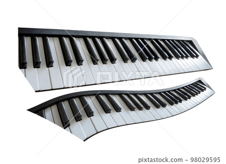 The keyboard, keys against the isolated white background 98029595