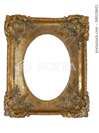 figured bronze frame for the photo on isolate figured bronze frame for the photo on isolate 98029601