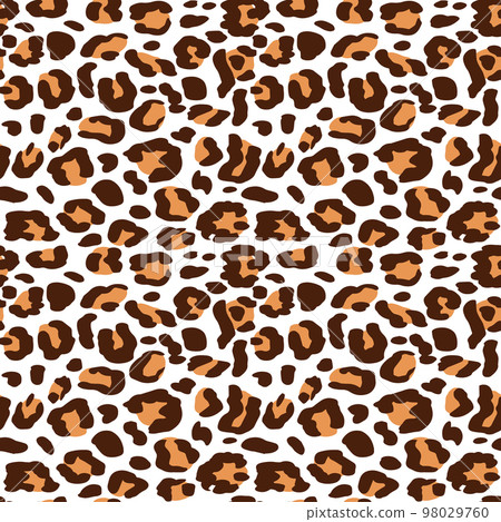 Leopard print vector seamless. Fashionable background for fabric, paper, clothes. Animal pattern. 98029760