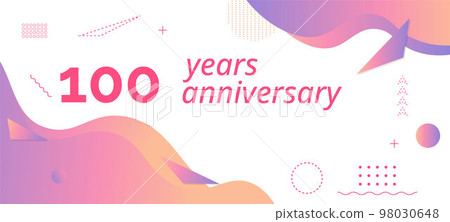 100th anniversary logo, birthday celebration. 98030648