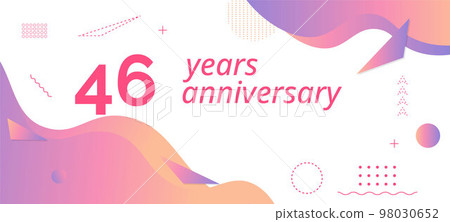 46th anniversary logo, birthday celebration. 98030652