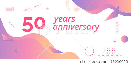 50th anniversary logo, birthday celebration. 98030653